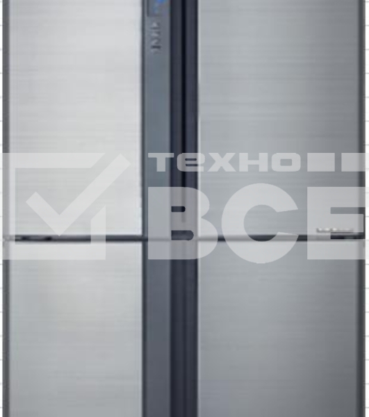Холодильник Sharp SJ-EX93PSL нержавеющая сталь трёхкамерный  345/211 л морозилка снизу Side by Side