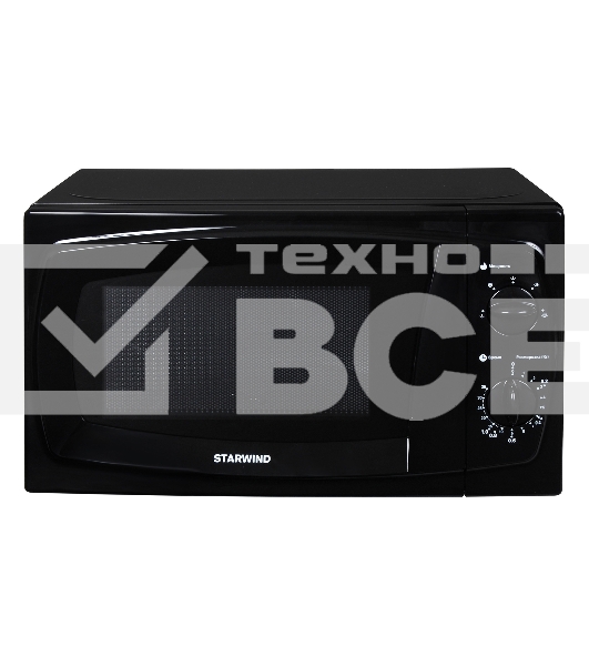 Микроволновая печь Starwind SWM5420 черный, 20 л, 700 Вт, переключатели - поворотный механизм