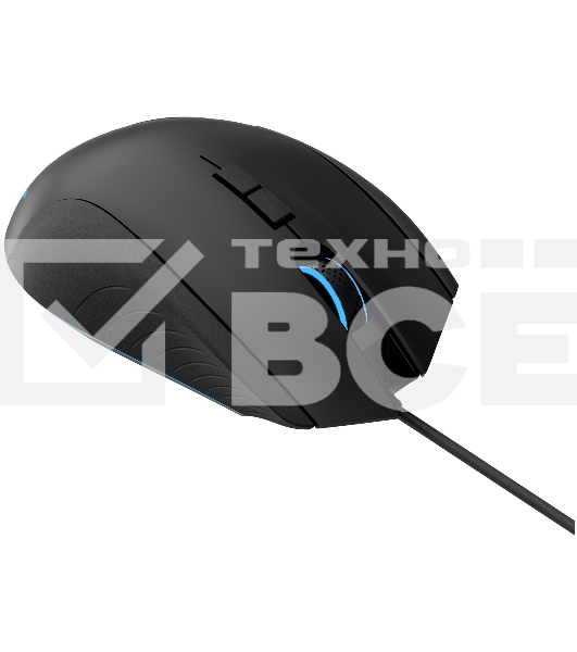 Мышь проводная Acer OMW123 черный, 6400 dpi, USB, кнопки - 8