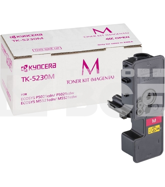 Картридж лазерный Kyocera TK-5230M (1T02R9BNL0) пурпурный для P5021cdn/cdw, P5026cdn/cdw, M5521cdn/cdw, M5526cdn/cdw 2200 стр.