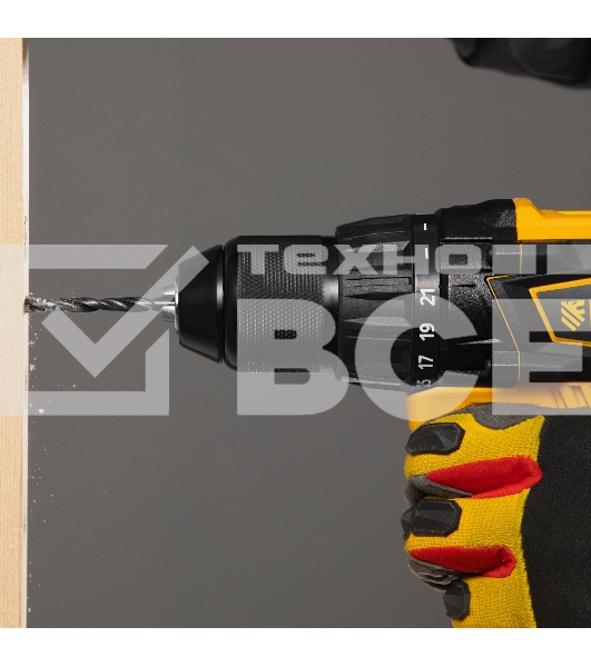 Дрель-шуруповерт аккумуляторная Denzel BLDL-IB-18-02, 18В, 2 АКБ, Кейс