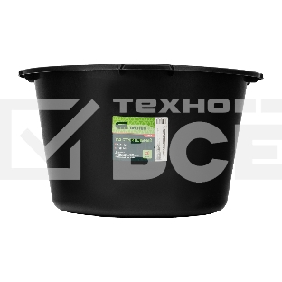 Таз Сибртех строительный круглый, черный, 30л, Россия 81455