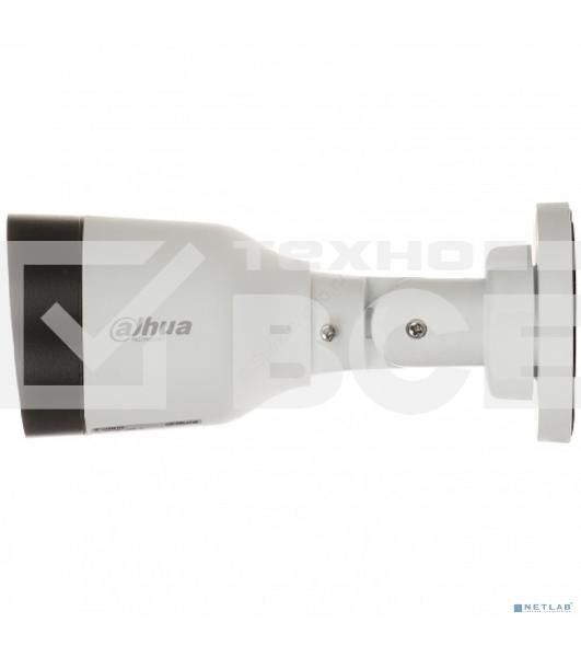 Уличная цилиндрическая IP-видеокамера DAHUA DH-IPC-HFW1431S1P-0360B-S6 4Мп, 1/2.9” CMOS, объектив 3.6мм, обнаружение людей, ИК 30м, IP67, металл/пластик