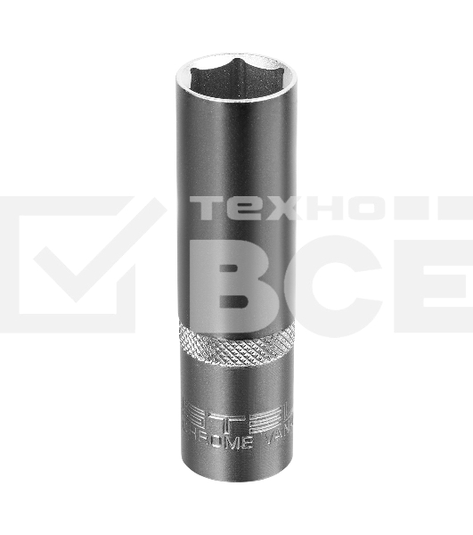 Головка торцевая удлиненная, 16 мм, 6-гранная, CrV, под квадрат 1/2