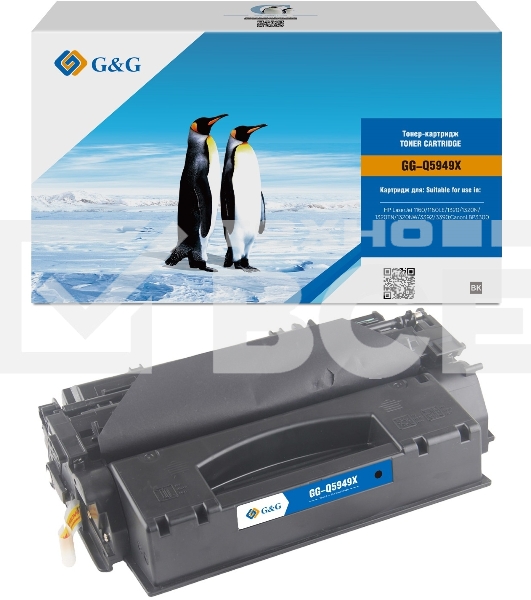 Картридж лазерный G&G GG-Q5949X черный (6000стр.) для HP LJ 1160/1320/3390/3392