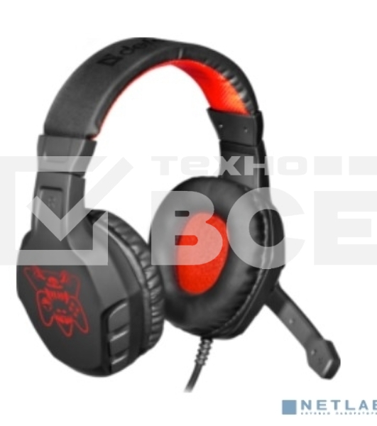 Гарнитура GAMING CUJO BLACK/RED 64505 Defender