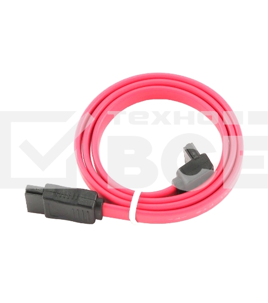 Кабель интерфейсный SATA Cablexpert CC-SATA-DATA90-N, Sata3 7pin / 7pin угловой, медн.проводник, 50см, пакет
