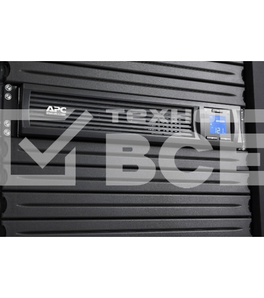 Источник бесперебойного питания APC Smart-UPS C 1000VA/600W, 2U RackMount, 230V, Line-Interactive, LCD, 1 year warranty(REP. SMC1000I-2U)