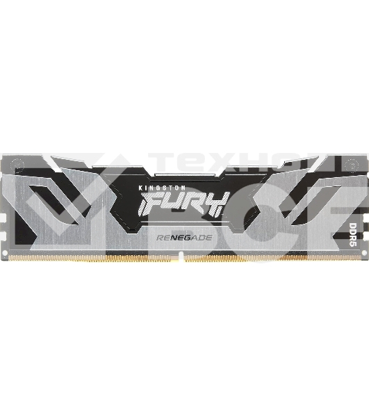 Оперативная память Kingston Fury Renegade, DDR5, 48GB (2x24GB), 7200MHz, CL38, DIMM, с радиатором, серебристый/чёрный
