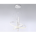 Подвесной светодиодный светильник Ambrella light FL5371/2+3 WH белый 93W 3000K/4200K/6400K+4200K D600/400*1200 (ПДУ ИК), фото 1
