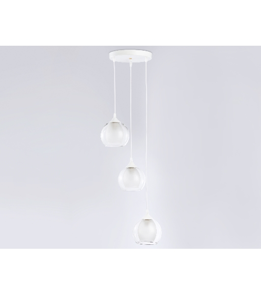 Подвесной светильник TR3540/3 WH/CL/FR белый/прозрачный/белый матовый E27*3 max 40W D281*800