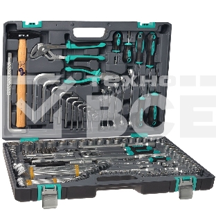 Набор инструментов STELS 141071/2'' 3/8'' 1/4'' CrV пластиковый кейс 142 предм.