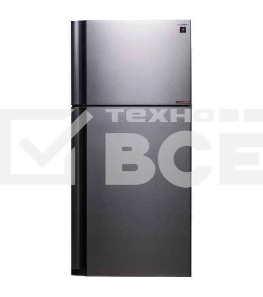 Холодильник Sharp SJ-XG55PMSL серебристый двухкамерный 394/162 л морозилка сверху