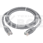 Патч-корд GCR прямой 2.0m LSZH UTP кат.6, серый, 24 AWG, литой без фиксатора, ethernet high speed, RJ45, T568B, GCR-52750, фото3