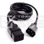 Кабель питания Cablexpert PC-189-1-1, 1.8м, C14- C19, 3x1кв.мм, черный, с заземлением, фото 1