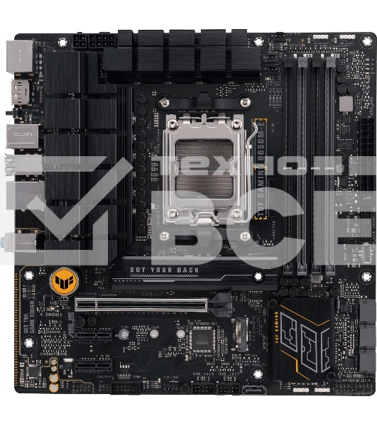 Материнская плата ASUS TUF GAMING B650M-E, AM5, AMD B650, 4xDDR5, 4xSATA, 2xM.2, 1xPCIe 4.0 x16, 2xPCIe x1, 2xDP, 1xHDMI, 1x 2.5Gb LAN, 1xUSB-A 3.2 Gen 2, 2xUSB-A 3.2 Gen 1, 4xUSB 2.0, 1xUSB-C 3.2 Gen 2, 3x3.5 мм, 7.1, mATX