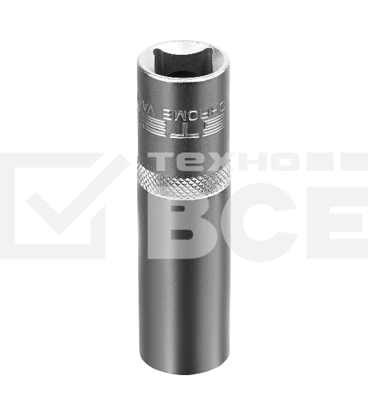 Головка торцевая удлиненная, 16 мм, 6-гранная, CrV, под квадрат 1/2