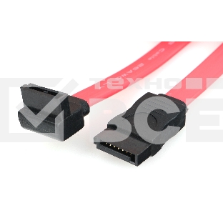 Кабель интерфейсный SATA Cablexpert CC-SATA-DATA90-N, Sata3 7pin / 7pin угловой, медн.проводник, 50см, пакет