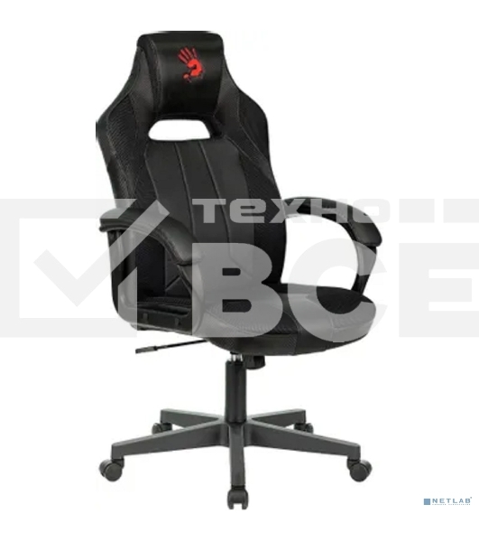 Кресло игровое A4Tech Bloody GC-200, черный, эко.кожа, крестовина пластик