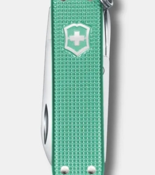 Нож-брелок Victorinox Classic SD Precious Alox, 58 мм, 5 функций, 'Brass Gold' (подар. упаковка)