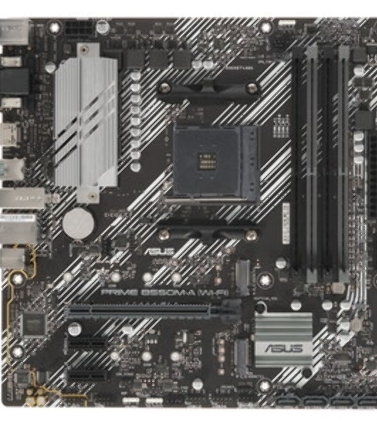 Материнская плата ASUS PRIME B550M-A WIFI II, AM4, AMD B550, 4xDDR4, 4xSATA, 2xM.2, 1xPCI-E 4.0 x16, 2xPCI-E x1, 1xDVI-D, 1xHDMI, 1xVGA, 1x 1Gb LAN, 2xUSB-A 3.2 Gen 2, 4xUSB-A 3.2 Gen 1, 3x3.5 мм, 7.1, Micro-ATX