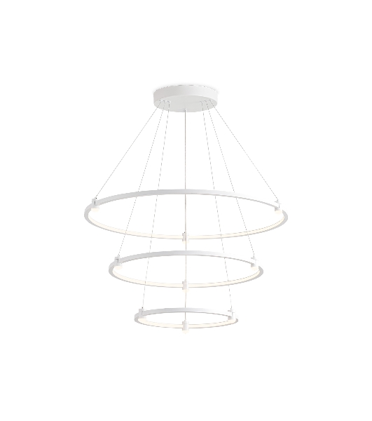 Подвесной светодиодный светильник Ambrella light FL5511/3+9 WH белый 90W 3000K/4200K/6400K D800/600/400*1300 (без ПДУ)
