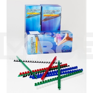 Пружины для переплета пластиковые Office Kit d=6мм A4 белый (100шт) BP2001