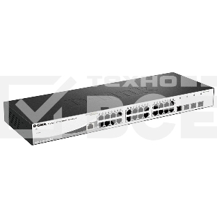 Управляемый коммутатор D-Link DGS-1210-28/ME/A2A2 уровня с 24 портами 10/100/1000Base-T и 4 портами 1000Base-X SFP