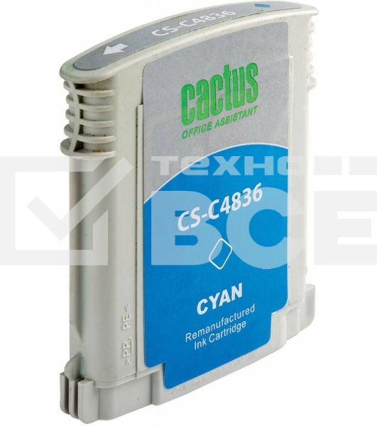Картридж струйный Cactus CS-C4836 голубой (29 ml) для №11 HP 2000/2500/1000/1100/1200