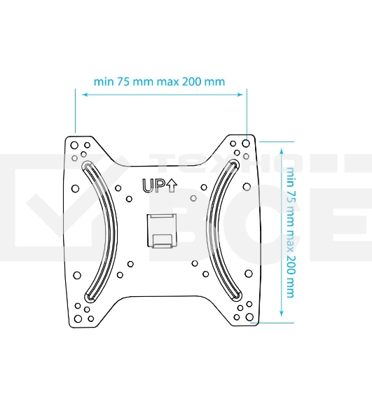Крепеж Kromax OPTIMA-200 черный Кронштейн для LED/LCD телевизоров 15