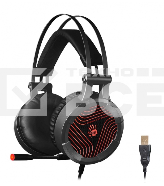 Наушники с микрофоном A4Tech G530 черный/серый 1.8м мониторы оголовье