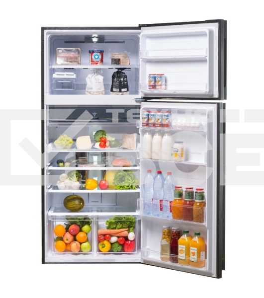 Холодильник Sharp SJ-XG55PMSL серебристый двухкамерный 394/162 л морозилка сверху
