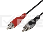 Шнур Rexant 2 RCA - 2 RCA, 5 м, черный (10 шт./уп.), фото 1