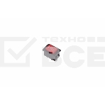 Выключатель клавишный 250V 6А (3с) ON-OFF-ON красный  с нейтралью  Mini  Rexant, фото 1