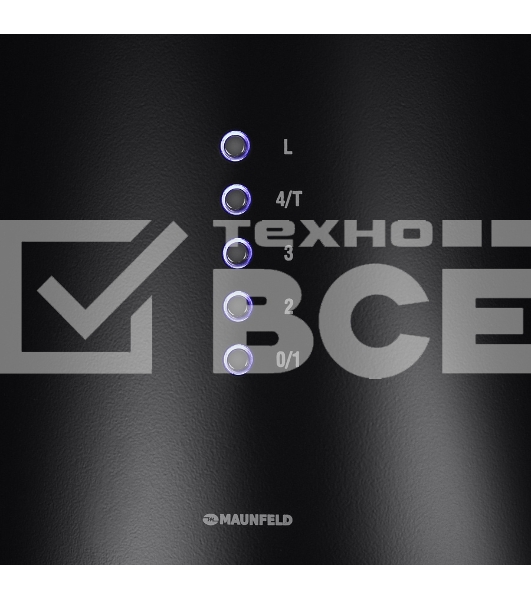 Вытяжка Maunfeld LEE WALL 39 ЧЕРНЫЙ/  Тип: настенная Цвет: черный Управление: электронное Ширина, мм: 390