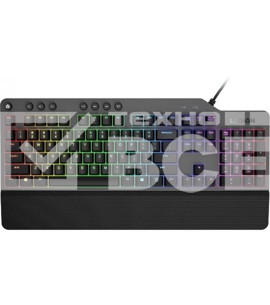 Клавиатура проводная Lenovo Legion K500 RGb механическая черный USB Multimedia for gamer LED (подставка для запястий)