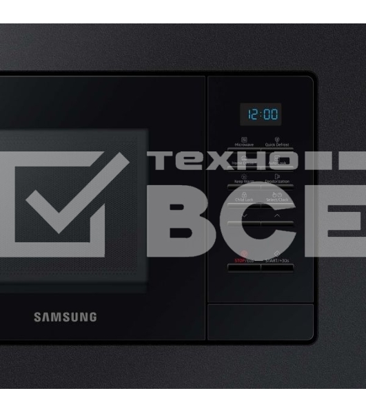 Микроволновая печь Samsung MS20A7013AB/BW черный (встраиваемая)