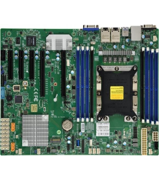 Материнская плата Supermicro MBD-X11SPI-TF-B Xeon Single Socket S3647, 8x 288-pin DDR4 DIMM slots, 2x 10GbE LAN ports, 10x SATA3 (6Gbps) via C622, Bulk