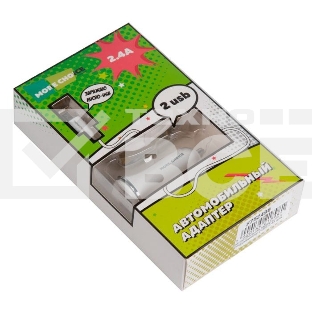 Автомобильная зарядка (от прикуривателя) 2USB 2.4A для micro USB More choice AC22m белый