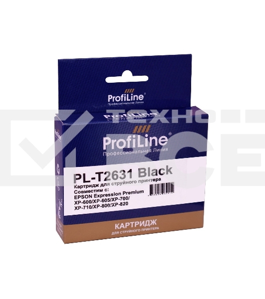 Струйный картридж PL-T2631 для принтеров EPSON Expression Premium XP-600/XP-605/XP-700/XP-710/XP-800/XP-820 с чернилами Photo Black ProfiLine