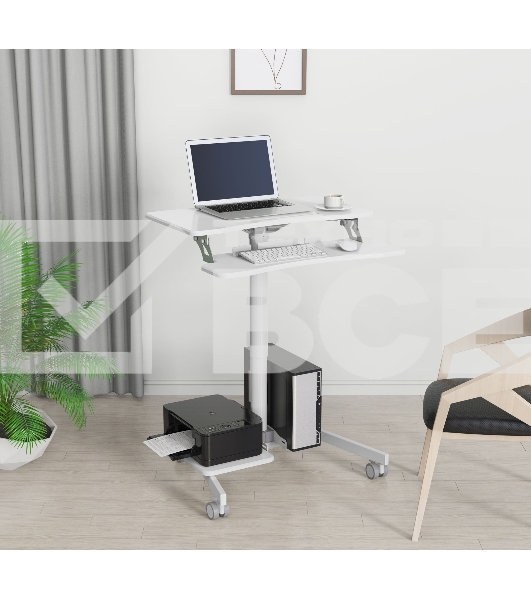 Стол для ноутбука Cactus VM-FDS108 столешница МДФ белый 71x39.2x110см (CS-FDS108WWT)