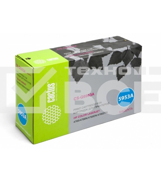 Картридж лазерный Cactus CS-Q5953A пурпурный (10 000 стр.) для HP Color LaserJet 4700