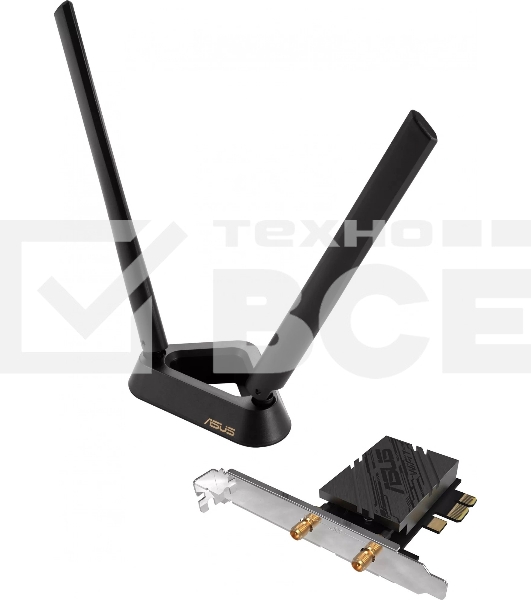 Сетевой адаптер Wi-Fi + Bluetooth Asus PCE-BE92BT BE9400 PCI Express (ант.внеш.несъем.) 2ант.