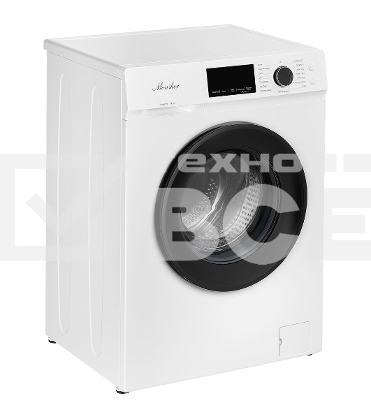Стиральная машина MONSHER MWM 500 Blanc, отдельностоящая, фронтальная, 16 программ, загрузка 9 кг, 1200 об/мин, сенсорное/механическое управление, инверторный двигатель, отложенный старт, блокировка от детей, энергоэффективность А+++, цвет белый