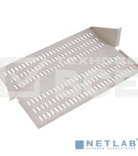 Полка для стойки перфорированная консольная 2U с центральным креплением, глубина 300 мм МС-30.2