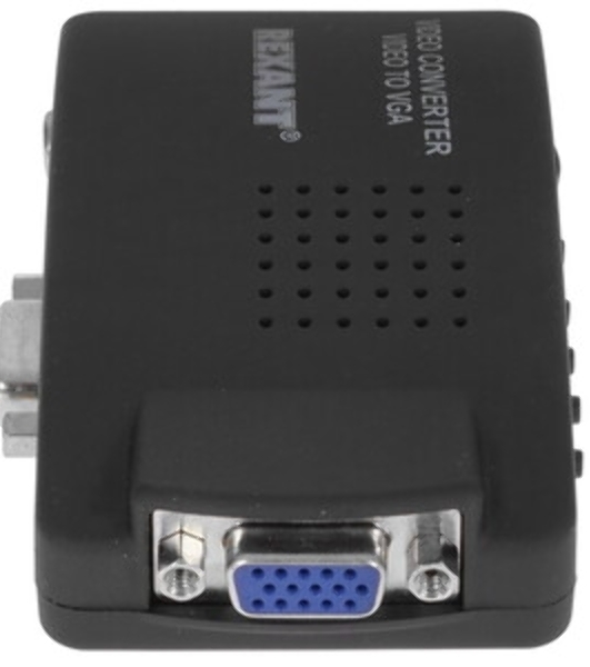 Конвертер Rexant BNC\RCA + S-video на VGA (в комплекте переходник гн. BNC – шт. RCA)