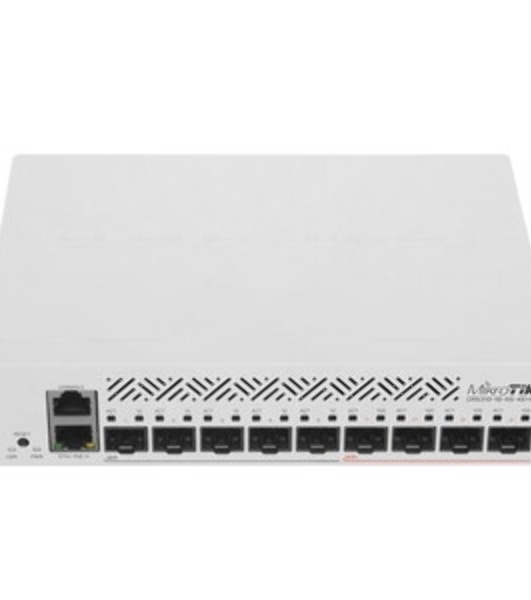 Коммутатор MikroTik Cloud Router Switch CRS310-1G-5S-4S+IN with 800 MHz CPU, 256 MB RAM, 4xSFP+, 5xSFP cages, 1xGbit LAN port, RouterOS L5, desktop case, rackmount ears, PSU