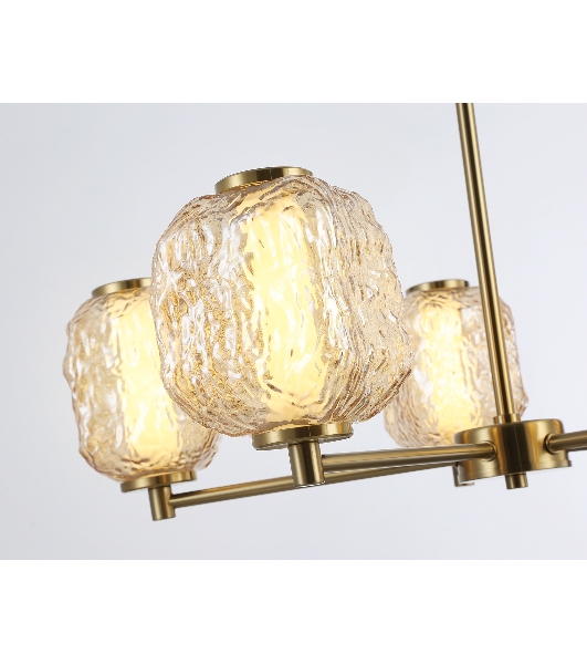 Светильник Ambrella light LH30104/5 SB/TI бронза/янтарь 27W 3000K D660*700