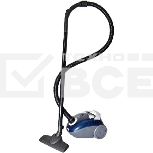 Пылесос Delta DL-0835 синий, 1600/300 Вт, объем мешка для сбора пыли 2 л.