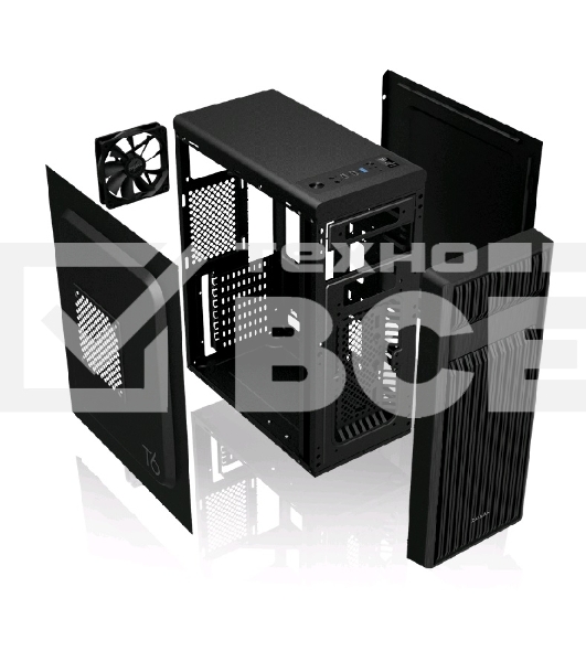 Компьютерный корпус Zalman ZM-T6 черный без БП ATX 1xUSB2.0 1xUSB3.0 audio bott PSU